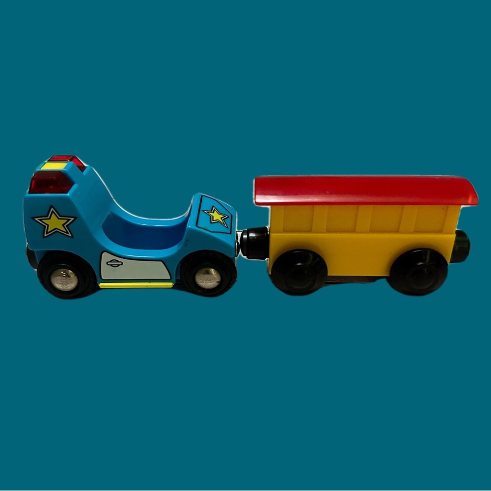 Brio Starry Blue and Yellow Toy Train Set vintage